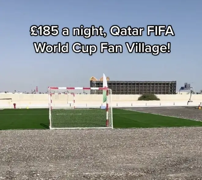 The fan village has an area where supporters can have a kickabout