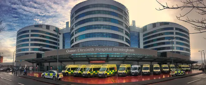 The teenagers were taken to the Queen Elizabeth Hospital in Birmingham