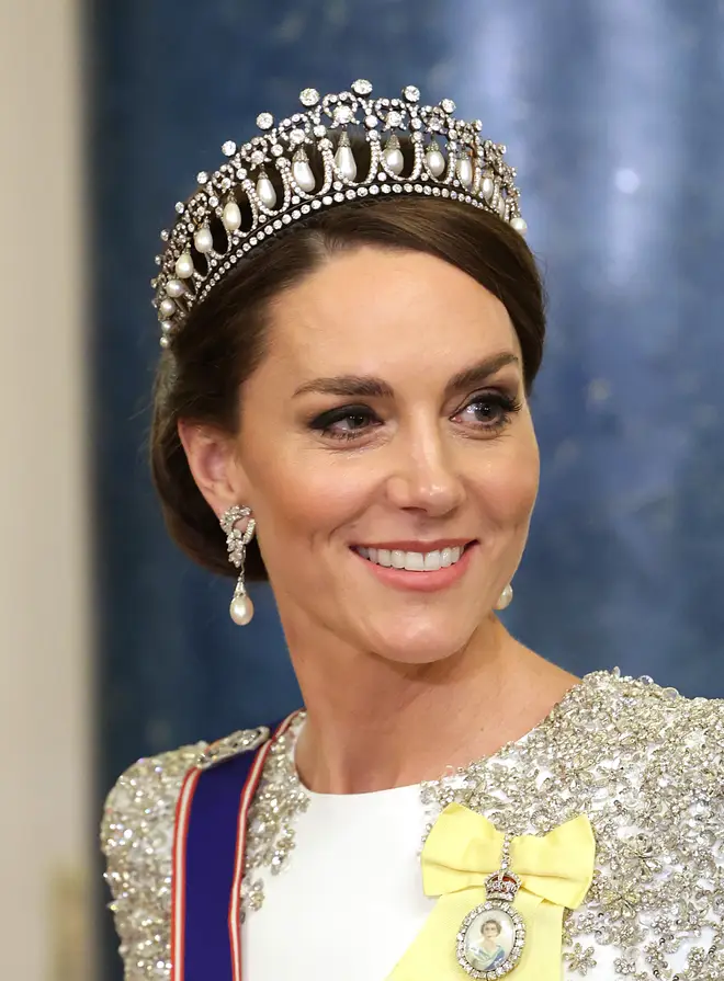 Kate wearing the Lover's Knot tiara