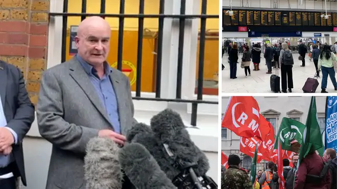 RMT union general secretary Mick Lynch has announced a string of 48-hour strikes across the festive period