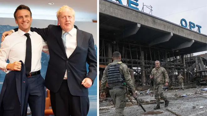 Boris Johnson claimed the French were ‘in denial’ over the prospect of Russia invading Ukraine