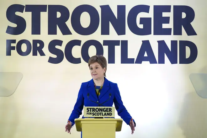 Nicola Sturgeon giving her reaction to the Supreme Court ruling on a second referendum