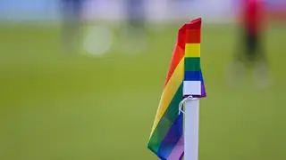 Rainbow corner flags