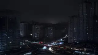Blacked out Kyiv