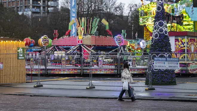 The shocking incident took place at Winter Wonderland in Cardiff