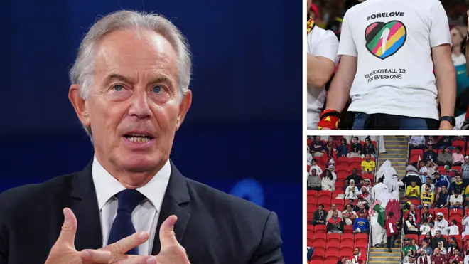 Sir Tony Blair has said he thinks it's time to move on from protesting about Qatar's human rights record
