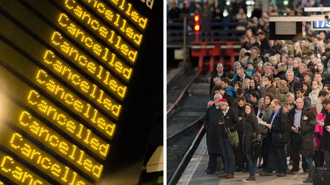 RMT and Aslef union strike action is set to cause Christmas rail chaos when combined with National Rail engineering works