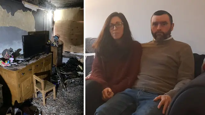 Ricky Miller and his wife Natasha have told of their devastation after losing their flat in a fire