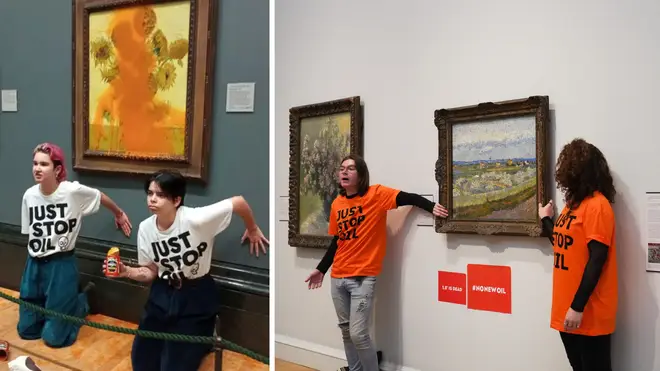 Just Stop Oil activists threaten to slash paintings