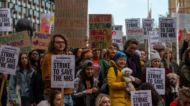 Health workers "strike to save the NHS"