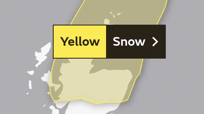 The Met Office has issued its first snow warning of the winter