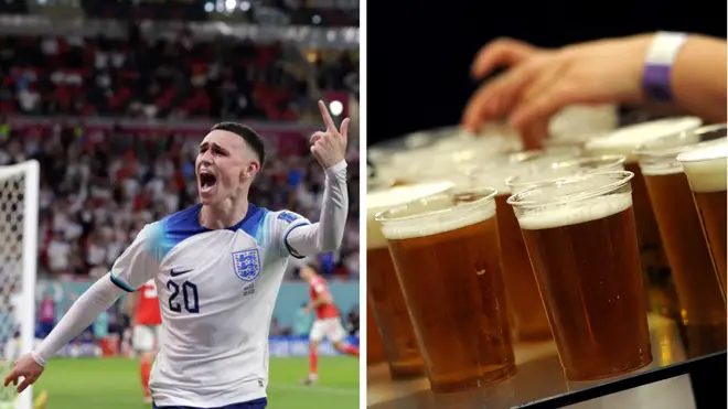 England fans got on the pints early this morning ahead of the Three Lions' first knockout game
