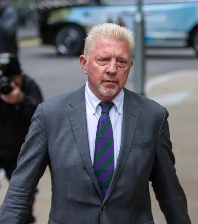 Boris Becker arriving at court for sentencing in April this year