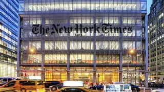 The New York Times daily newspaper skyscraper in Midtown Manhattan