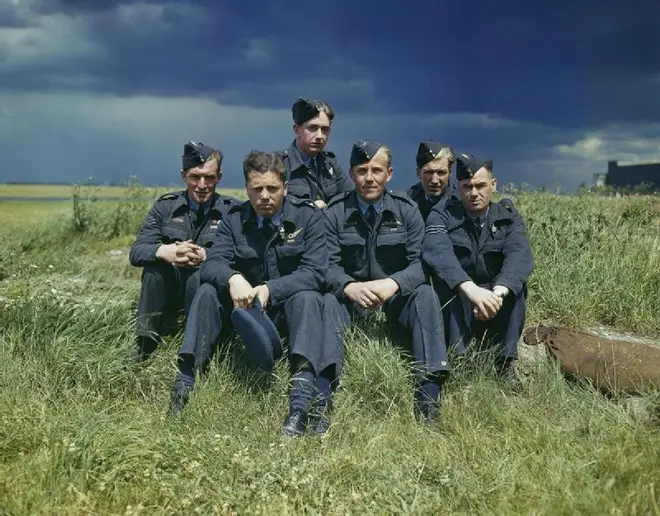 The crew of the 617 Dambusters squadron