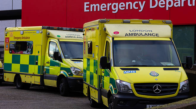 Ambulances outside an emergency department