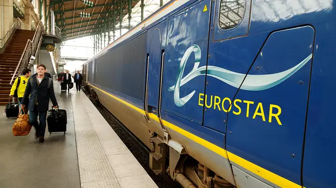 Eurostar train at platform