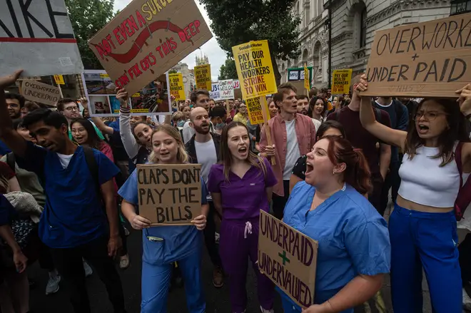Doctors striking earlier this year