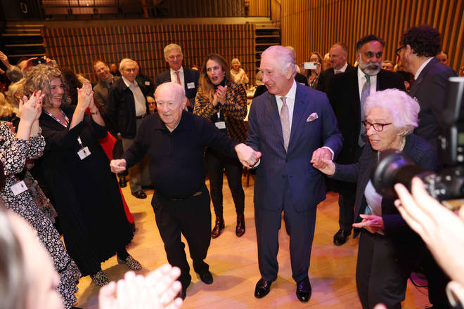 King Charles III during a visit to the JW3 Jewish community centre in London