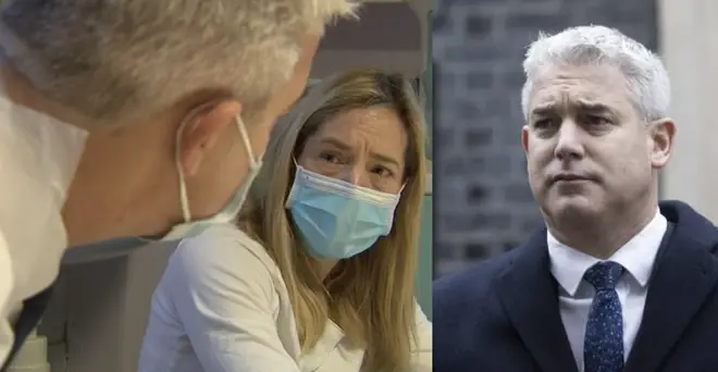 Steve Barclay was accosted by the mother of a sick child