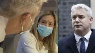 Steve Barclay was accosted by the mother of a sick child