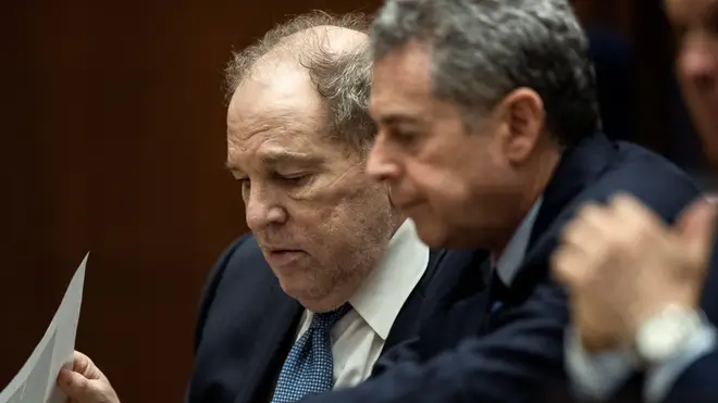 Weinstein with his attorney during the trial