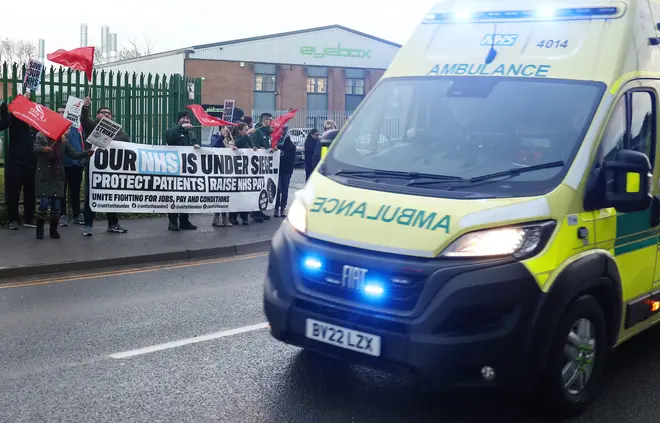 Ambulance workers are striking today over pay
