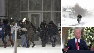 President Biden warned the frostbite-inducing temperatures are not a "snow day"
