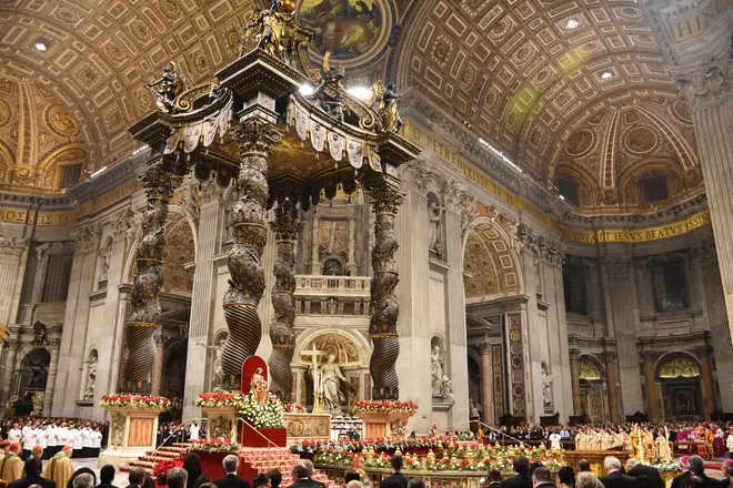 Christmas Mass held at St. Peter's Basilica in the Vatican