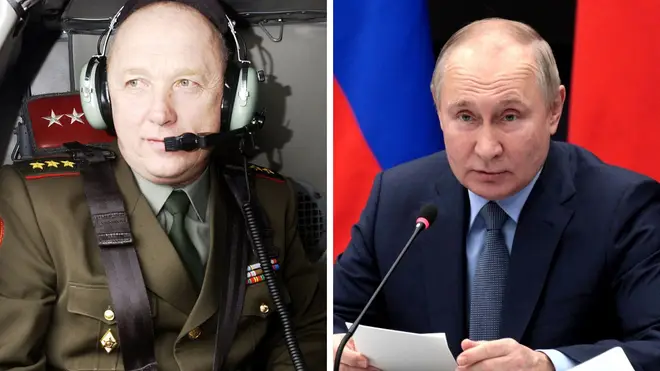 General Alexei Maslov (left) and Vladimir Putin
