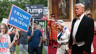 Protesters are gathering against Trump's state visit