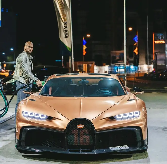 Andrew Tate posted a photo of his Bugatti just hours before his arrest