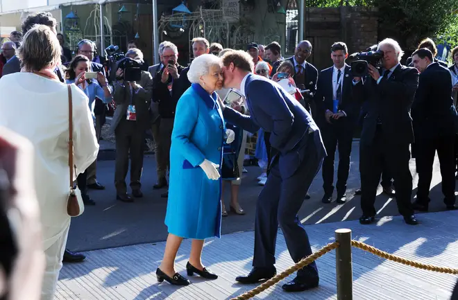 Prince Harry told the Queen he hoped she was happy and with Prince Philip