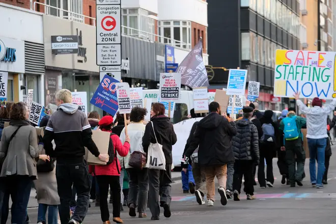 Nurses went on strike twice in December