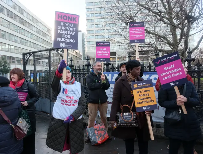 RCN Nurses strike, London