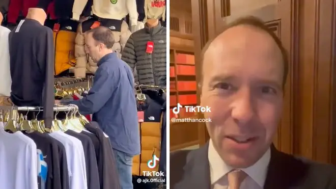 Matt Hancock was spotted browsing for clothes at a bazaar in Turkey