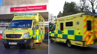 Ambulances on strike at emergency departments