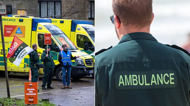 Ambulance staff and paramedics on strike