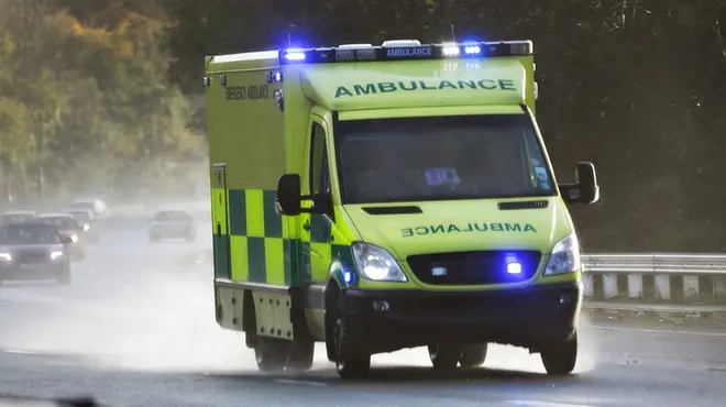 Ambulance attending an emergency