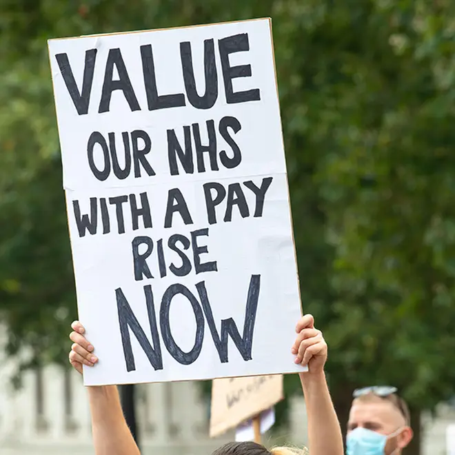NHS strikes and protests in London