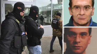 Matteo Messina Denaro has been arrested after 30 years on the run. Main picture, police at the clinic where he was arrested