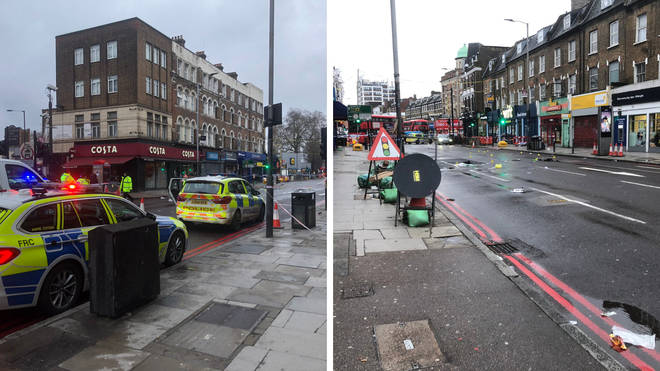 A man has been left in a critical condition after being hit by two cars in Finsbury Park