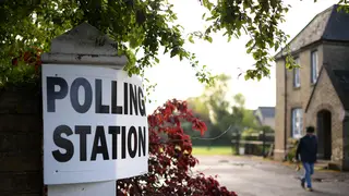 A polling station in Peterborough