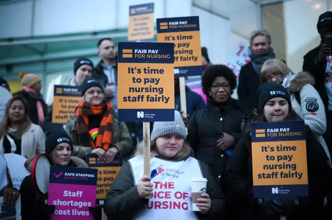 Nurses staged a 48-hour strike this week in an on-going dispute over pay.