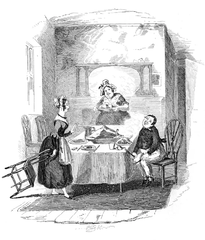 An illustration from Dickens' debut novel The Pickwick Papers.