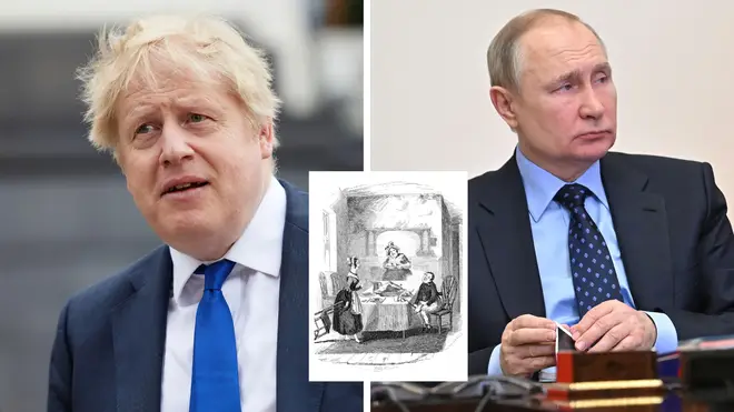 Boris Johnson has compared Vladimir Putin to the “fat boy in Dickens”, claiming he only wants to "make us think about nuclear weapons being used" insisting the Russian leader would never deliver on his threat.