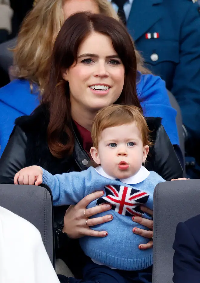 Princess Eugenie and son August Brooksbank at the Queen's Platinum Jubilee