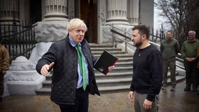 Boris Johnson is popular in Kyiv and recently met with Ukraine's president Volodymyr Zelenskyy