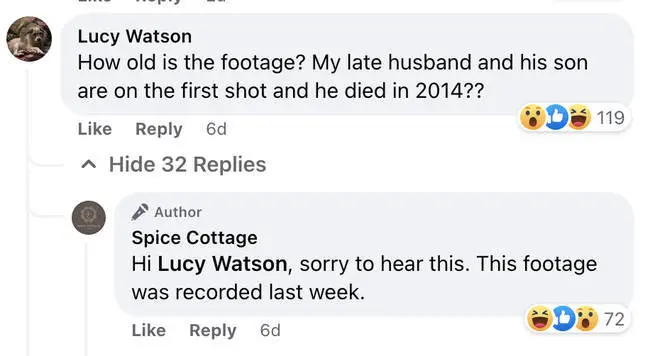 Lucy Watson insists the footage features her husband, who died nine years ago