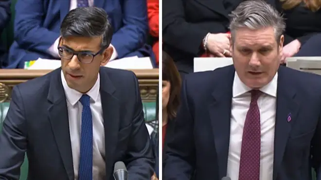 Sir Keir Starmer challenged Rishi Sunak over the tax row at today's PMQs